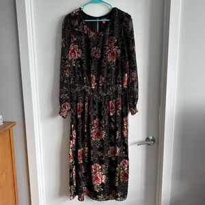 Vince Camuto Velvet Burnout Midi Dress